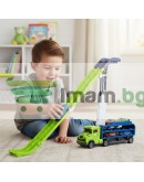 Пързалка камион автомобилна писта гараж за колички играчки колички